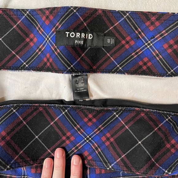 Torrid Plaid Pixie Pants - Picture 9 of 12